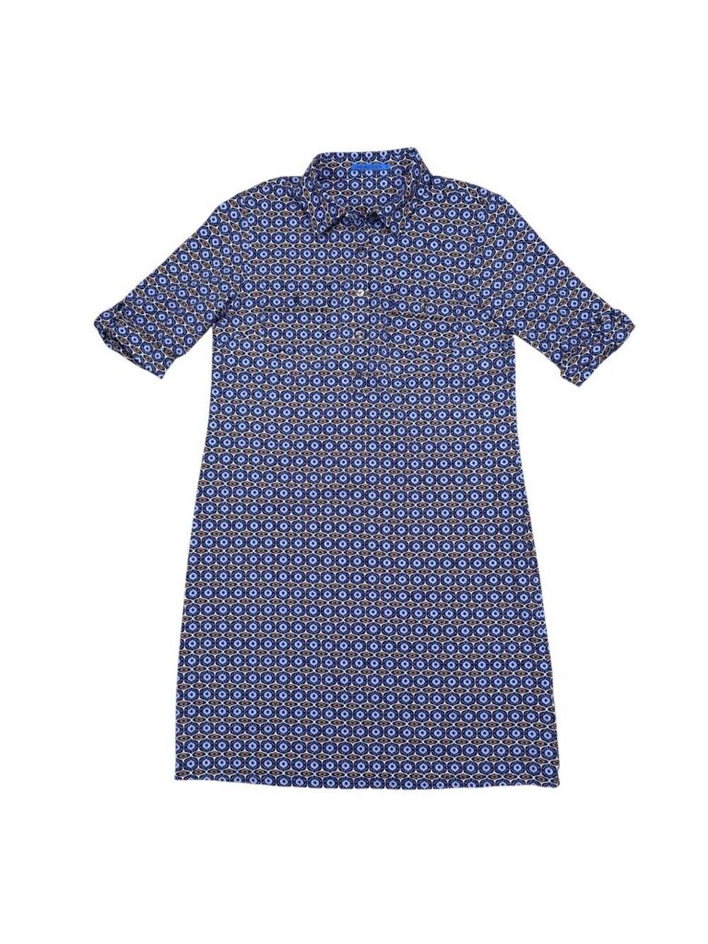 J. McLaughlin Catalina Cloth Geometric Dress M Travel Outdoor